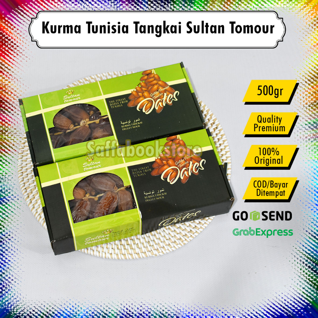

Kurma Tunisia Palm Fruit 500gr Sultan Tomour Dates Quality Premium Asli 100% Original Expired Date Terbaru