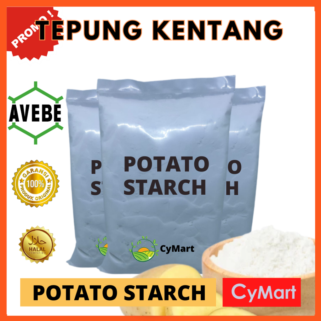 

Potato Starch / Tepung Kentang Putih / Pati Kentang @1Kg Avebe Import Belanda