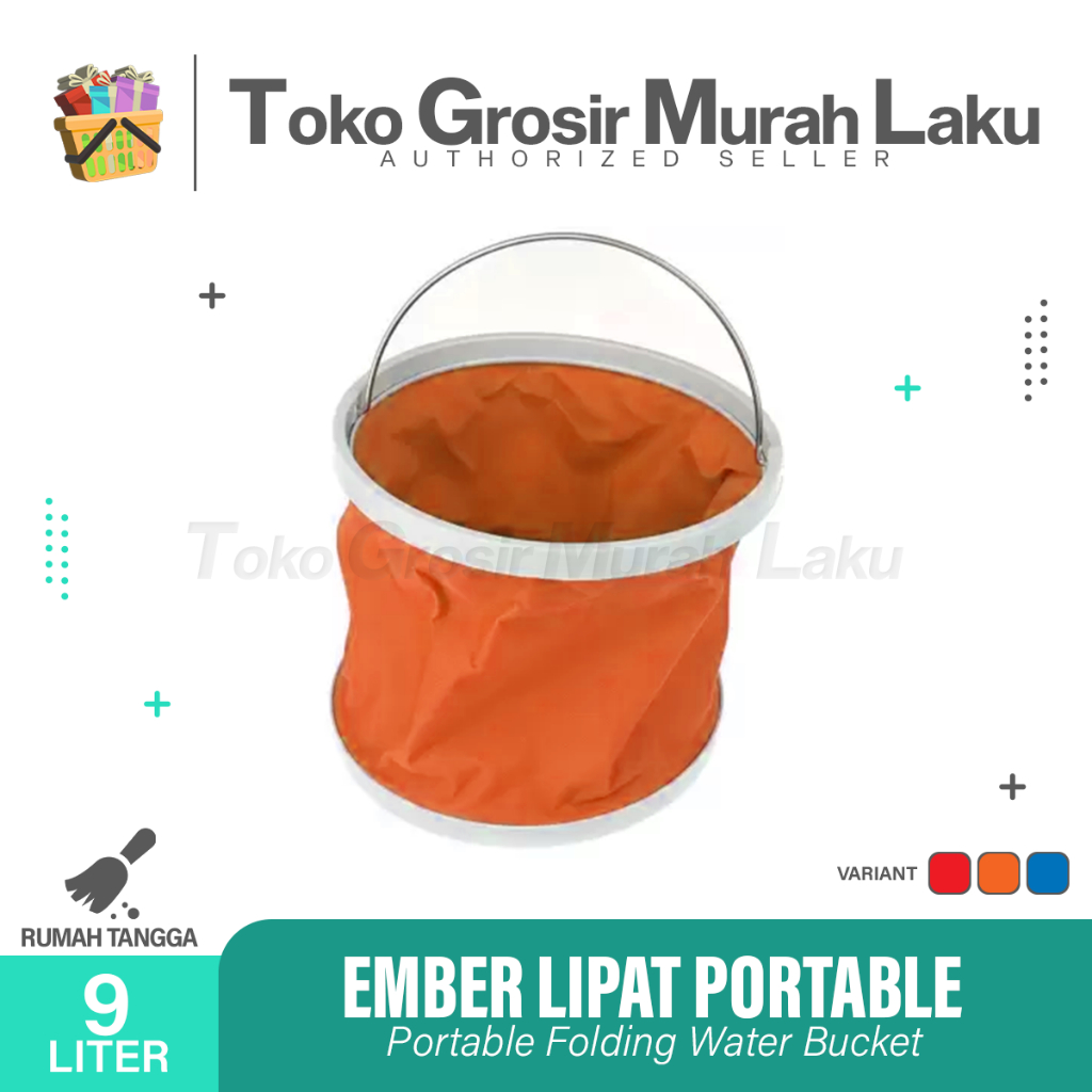 EMBER LIPAT PORTABLE / BASKOM EMBER SILIKON 9 L SERBAGUNA CUCI MOBIL