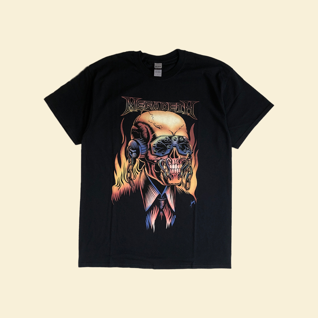 Kaos Band MEGADETH - FLAMMING VIC Official/Original T-Shirt