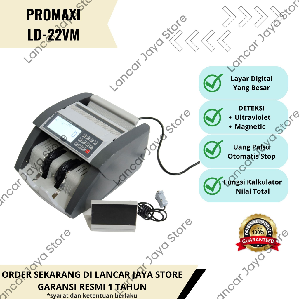 Mesin Hitung Uang/ Penghitung Uang Promaxi LD22VM Money Counter Promaxi LD22VM