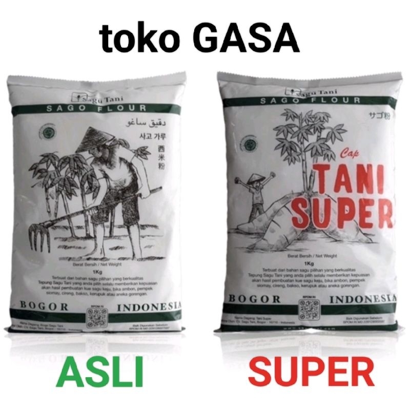 

tepung sagu tani 500gr asli & super / Sago flour 1/2kg/ Sago tani asli mutu terjamin premium cap BOGA SAGU TANI ASLI SUPER