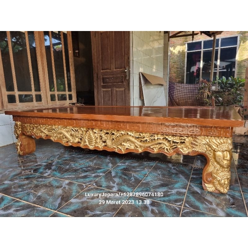 Meja opium meja ukir naga p/2m L/1m