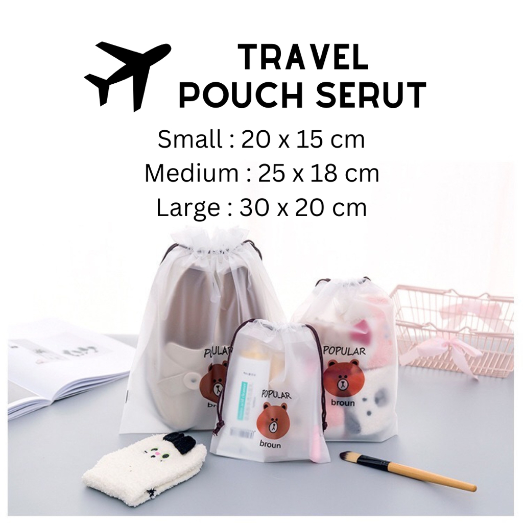 Travel Pouch Serut Anti Air Serbaguna / Waterproof Organizer Pouch