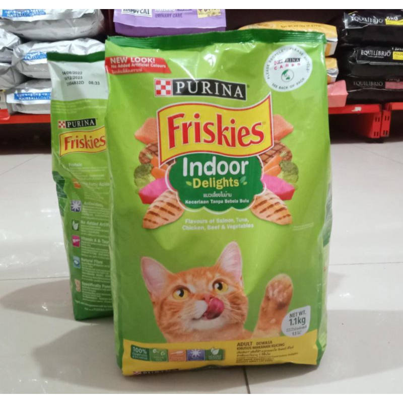 Friskies Adult indoor Delights 1,1kg/makanan kucing Adult catfood
