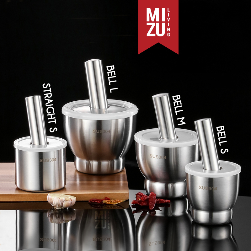 TSUBUSU M Mortar Pestle Ulekan Cobekan Tumbukan Obat Stainless Steel