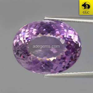 AT-048 Batu Permata Purple Amethyst Kecubung Ungu Oval Brazil Natural 8.73 Ct. Untreated Bersertifik