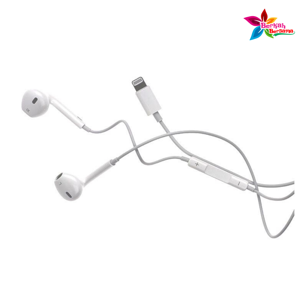 EarPhone With Lightning 8 pin Headset Hf headsfree ligthing ori cabutan 7G 7+ 8G 8+ X Xs Max Xr 11 pro max 12 mini 12 pro max 13 mini 13 pro max 14 plus 14 pro max konek Bluetooth (on bluetooth ) pop up Handsfree Earphone headset BB7985