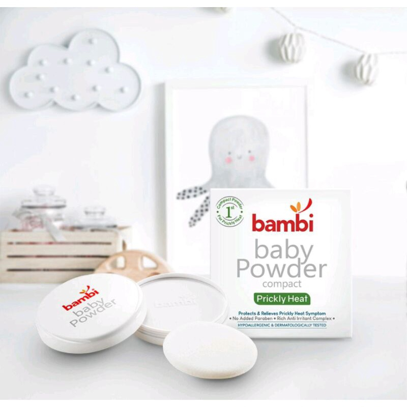 [BPOM] Bambi Baby Compact Powder 40gr / Compact Powder Refill Bambi / Bedak Padat Bayi Kulit Normal - Sensitif / Aromatherapy / MY MOM