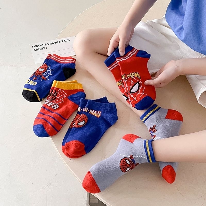 Kaos Kaki Anak Marvel Avenger Spiderman Captain America