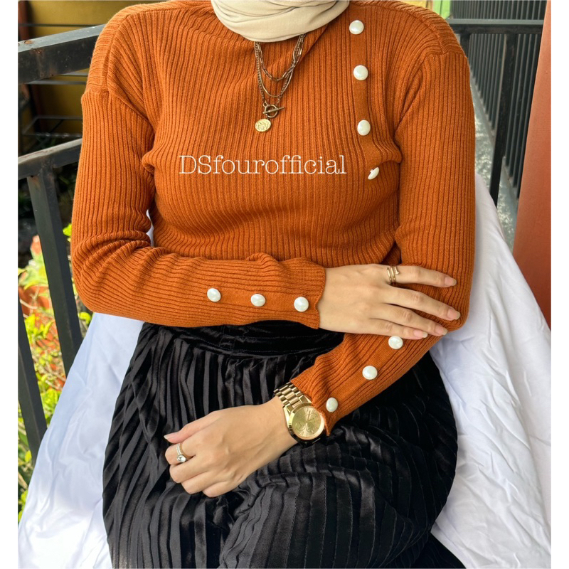 inner rajut kancing premium / turtleneck rajut premium {DSfourofficial}