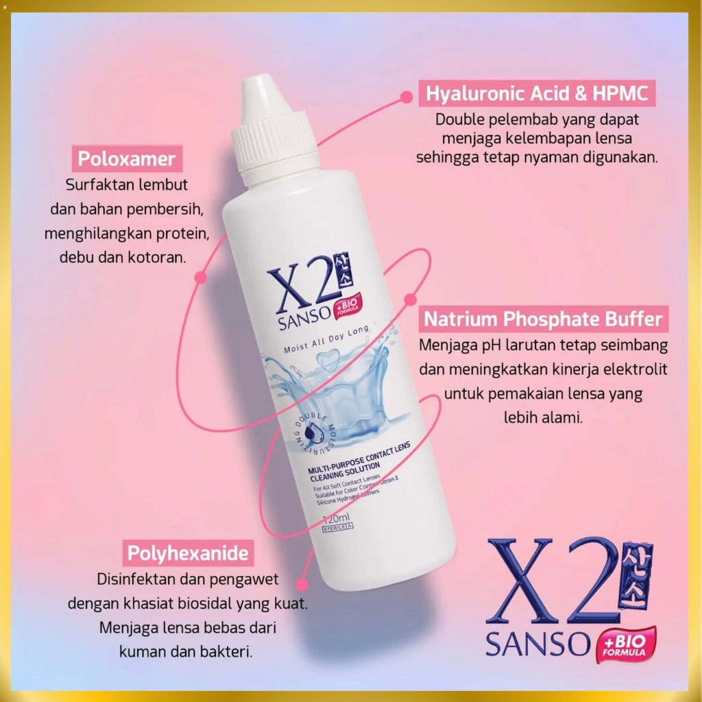 CAIRAN X2 SANSO 360 ML PEMBERSIH PERENDAM SOFTLENS