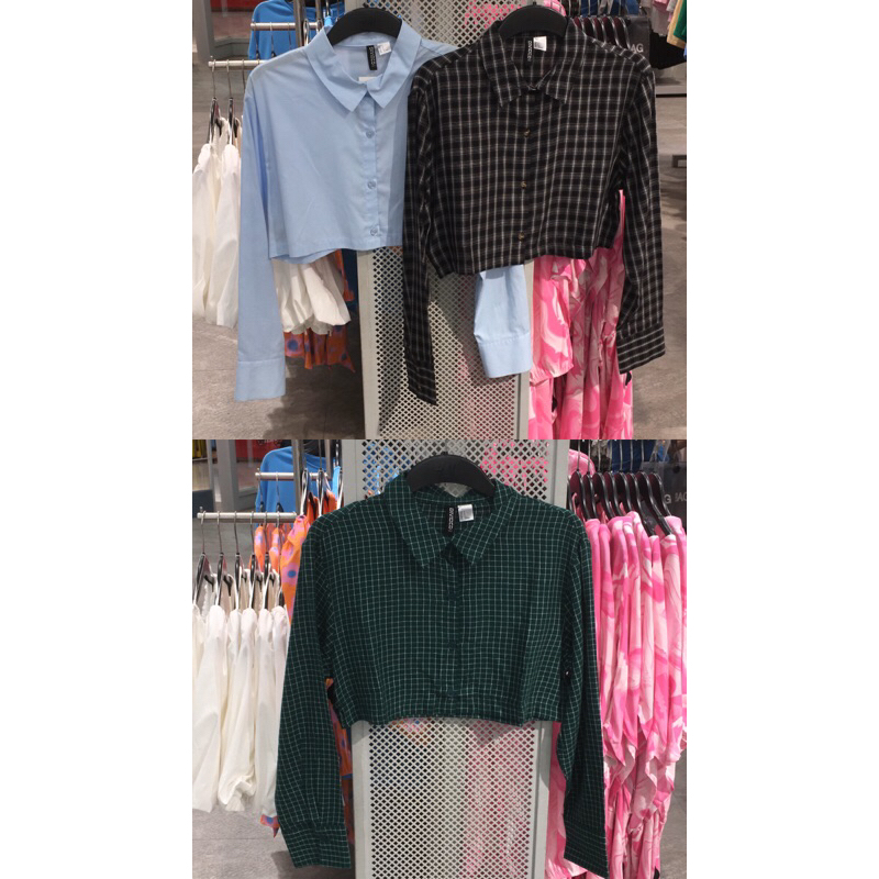 KEMEJA CROP H&M SALE
