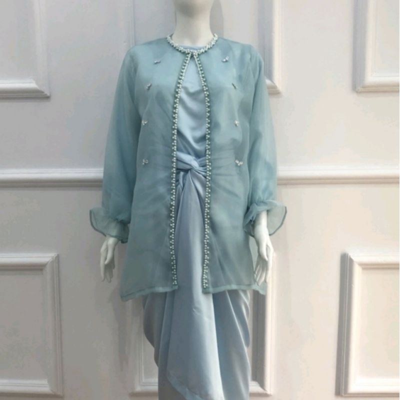 RANA ONE SET KAFTAN dan OUTER ORGANZA MEWAH/ Kaftan ikat Outer Organza Premium Kaftan Lebaran Dress 