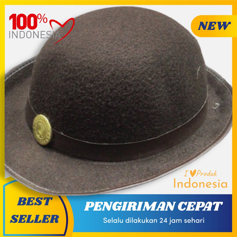 TOPI BONI KOBOI PRAMUKA BAHAN LAKEN