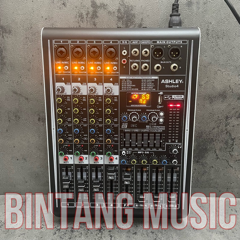 power mixer 4 channel ashley studio 4 original power mixer ashley studio4 garansi 1 tahun