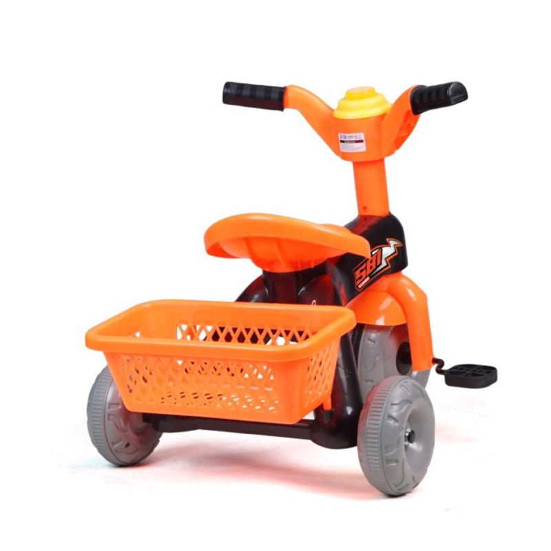 Sepeda Anak Roda 3 Tricycle SHP TOYS 581 Ada Musik dan Keranjang