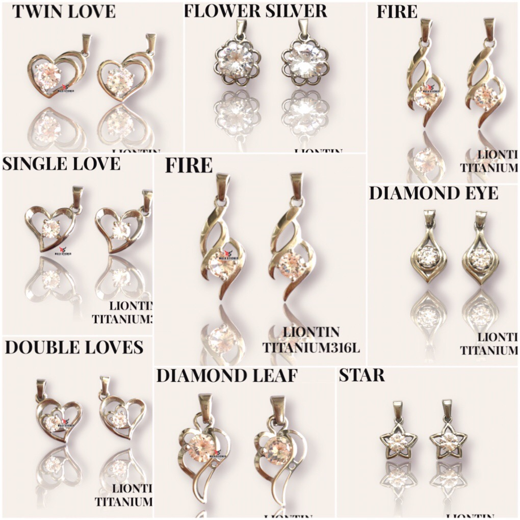 Kalung Liontin Silver Premium Stainless Steel Anti Karat