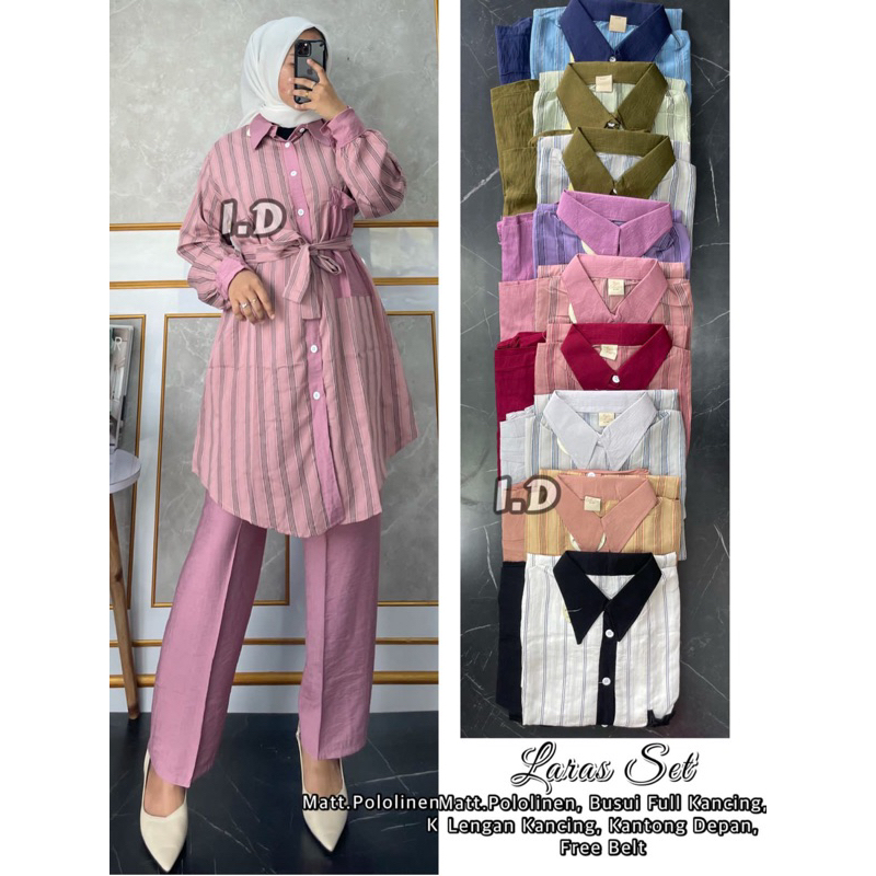 One Set Long tunik Syakila Laras set