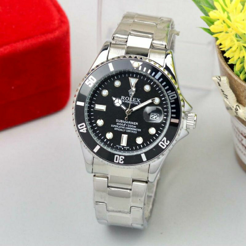 Jam Tangan Pria Rolex Submariner Super Mewah Dan Elegan Warna Silver Hitam - Rolex Submariner