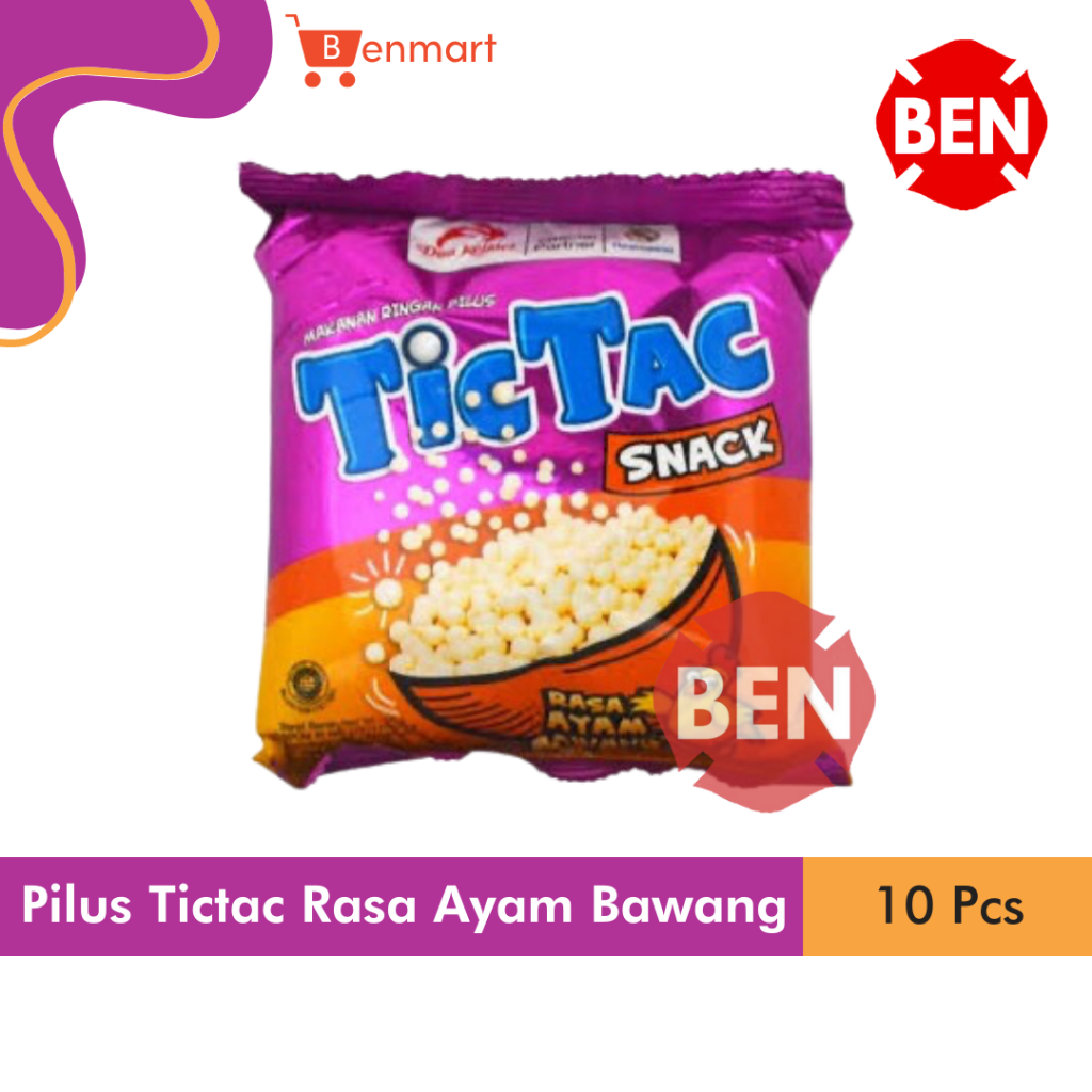 

Pilus Tictac AYAM BAWANG 1 Renceng 10 Pcs Tic Tac Dua Kelinci Ungu