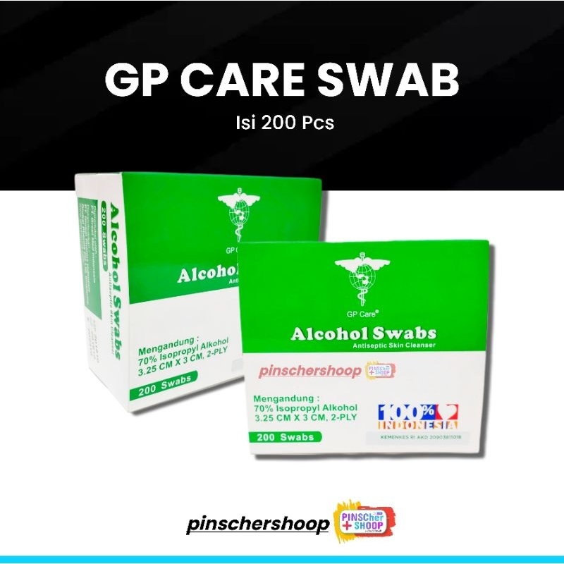 Alkohol Swab GP Care / Hexacare Tisue Alcohol Isi 200 Pcs