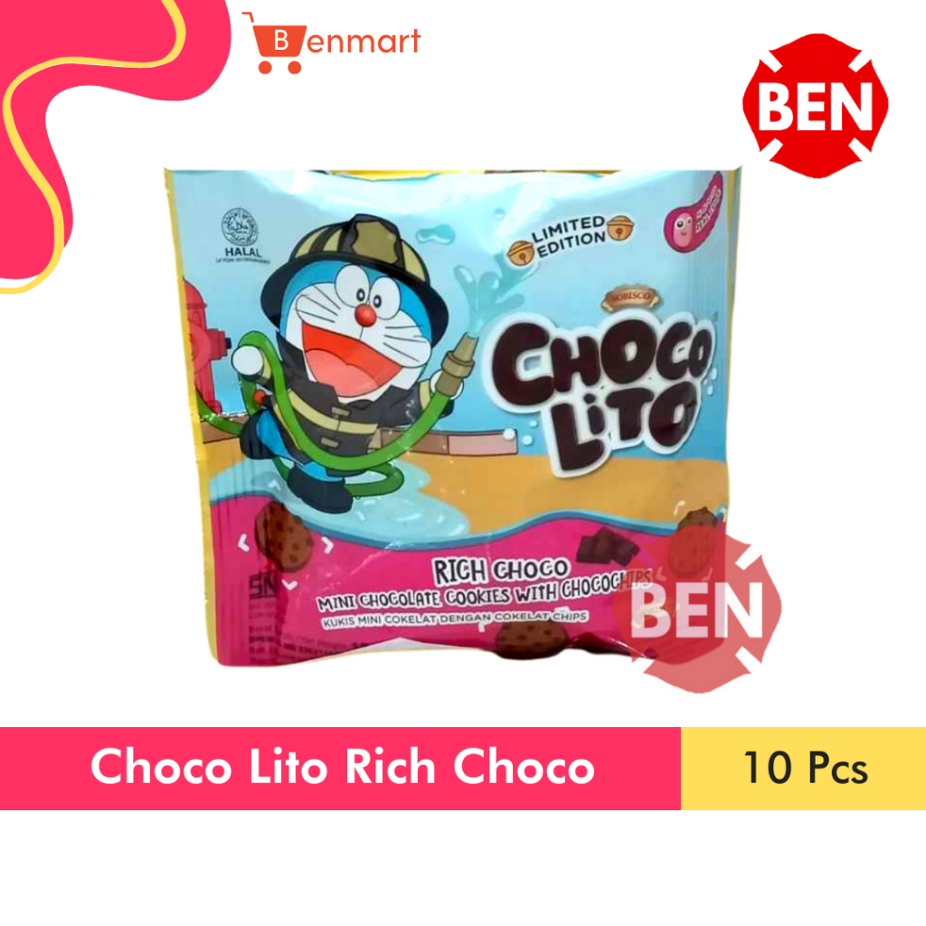 

Choco Lito Original / Rich Choco 1 Pak 10 Pcs Mini Cookies Chocolito Chocolate Coklat