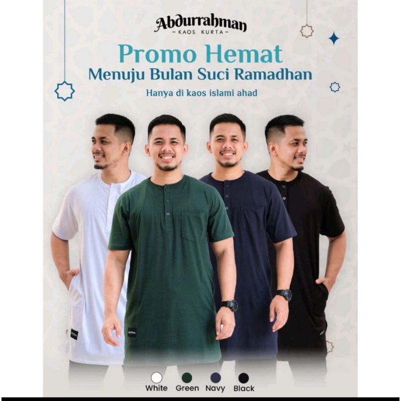 Kaos Gamis AHAD Pakistan Pria | Kurta Kaos | Kaos Kurta Zhiper Premium