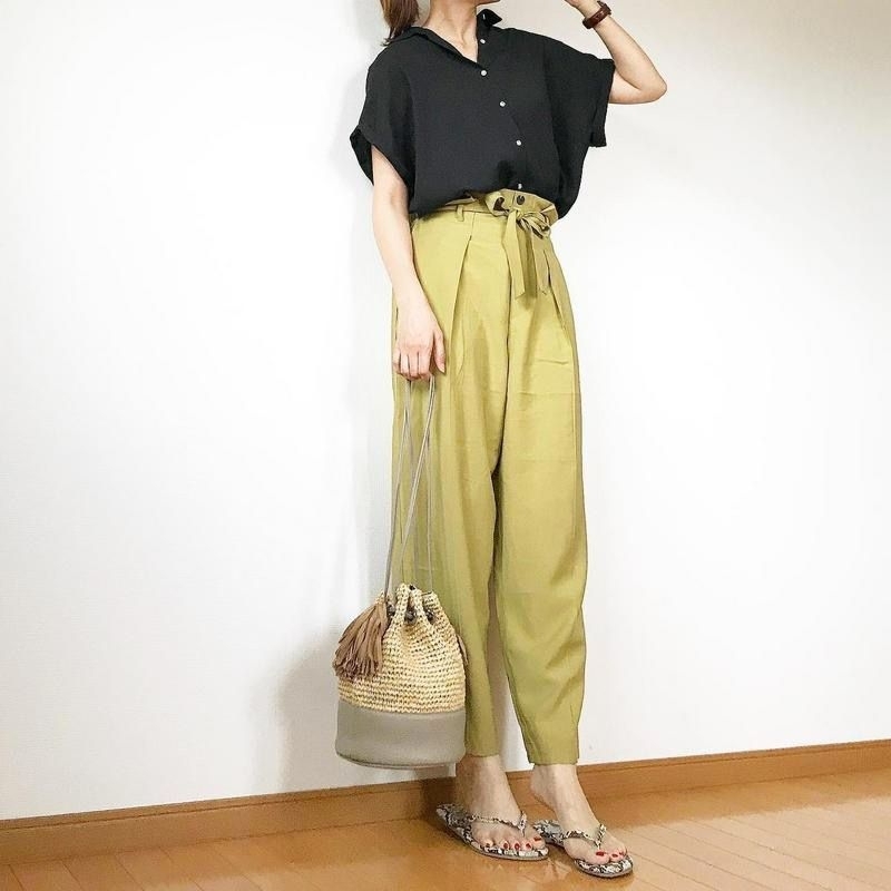 Unq high waist stuck belted pants