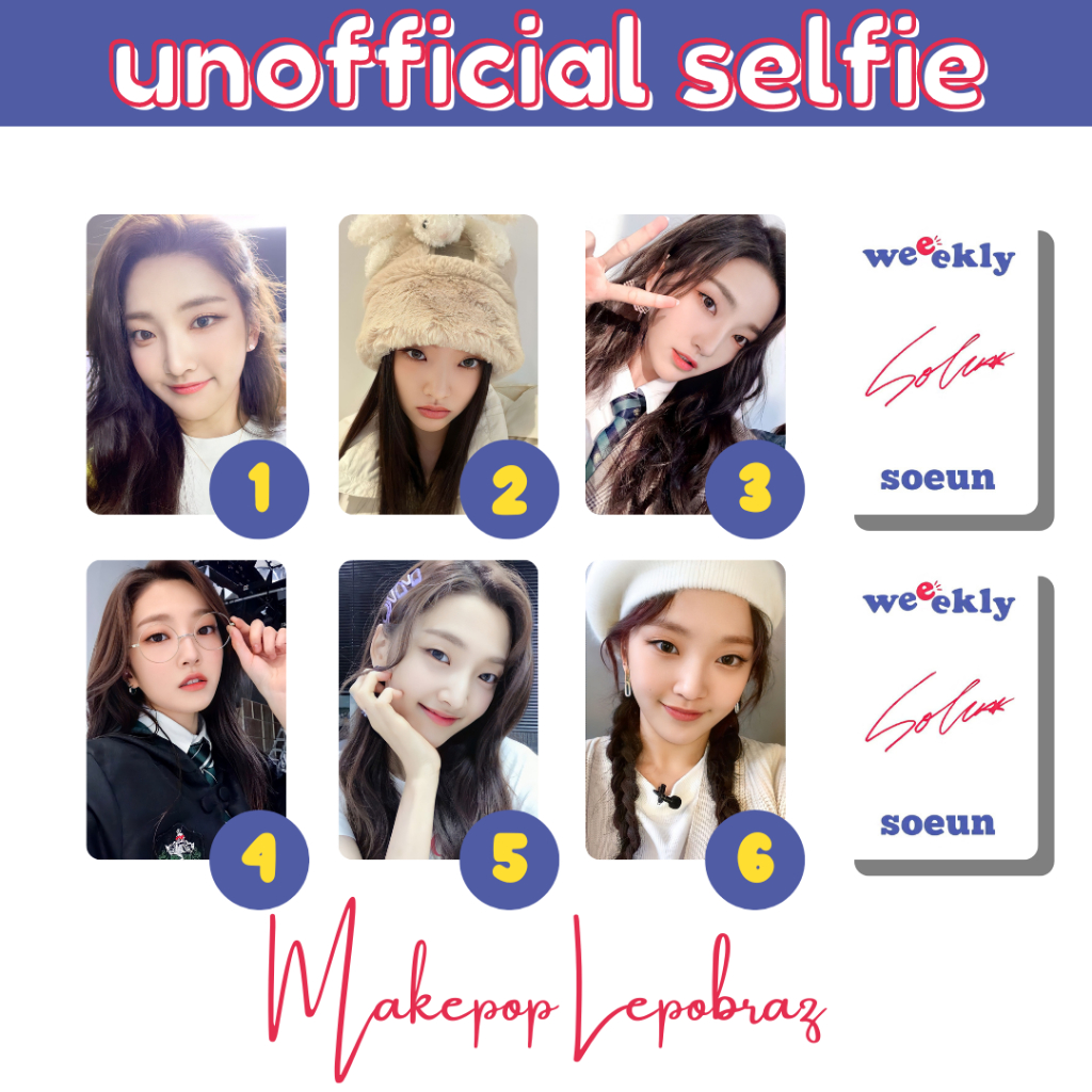 [MIN. 3 PC] WEEEKLY WEEKLY UNOFFICIAL SELFIE - GIRLFRIENDABLE JIHAN ZOA SOOJIN JIYOON MONDAY SOEUN JAEHEE