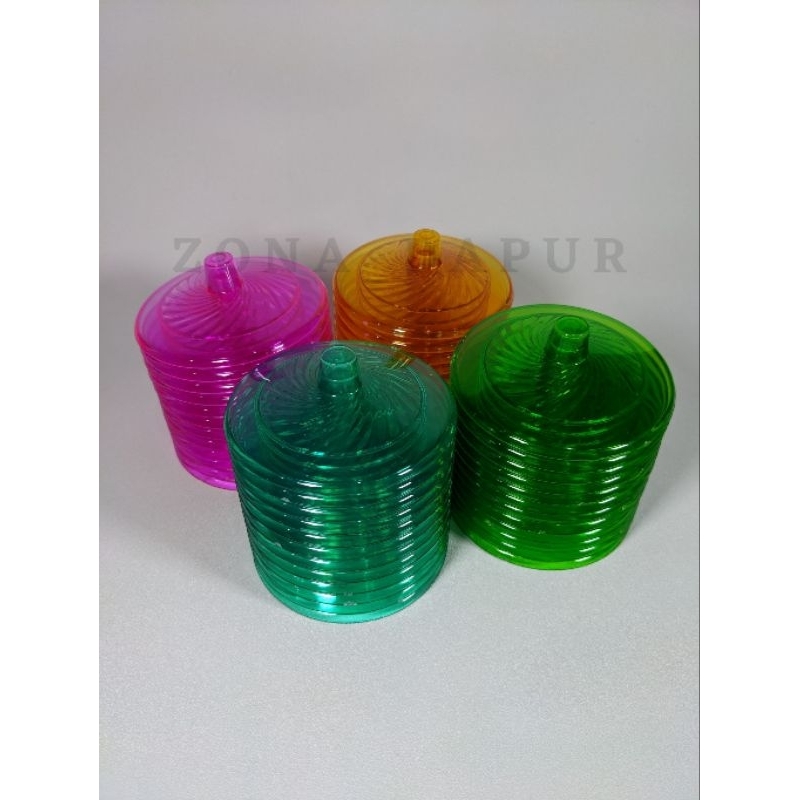 (1 lusin) - Tutup Gelas Plastik, Tutup Cangkir Bening (Diameter 8,2 cm)
