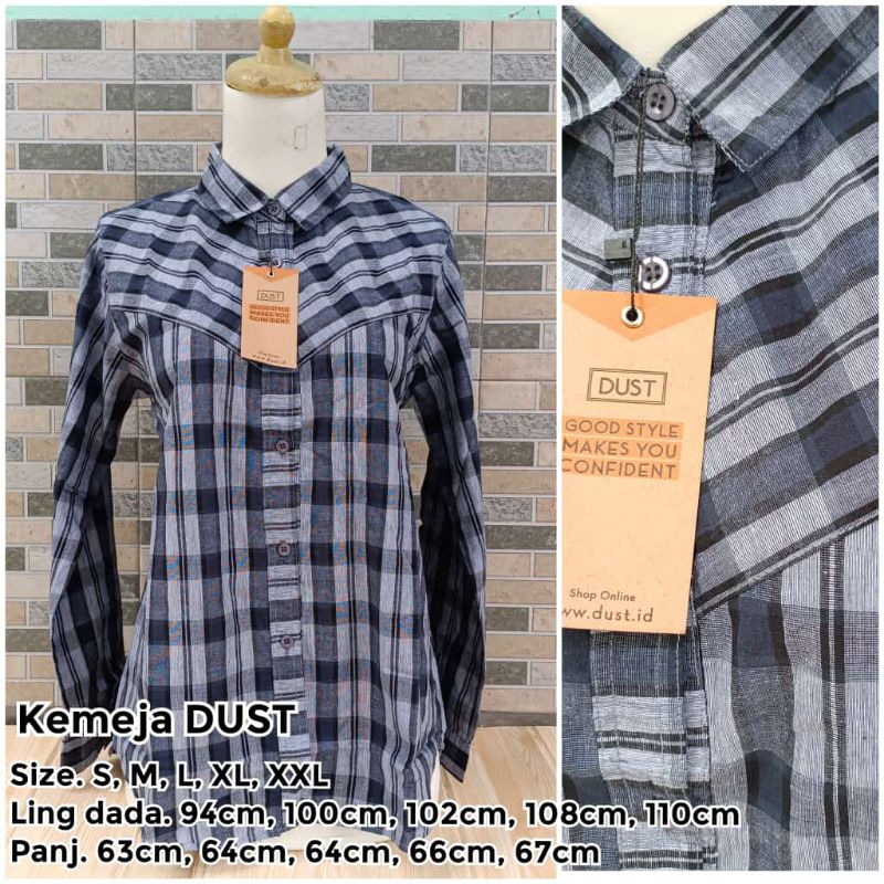 KEMEJA WANITA / KEMEJA KERJA DUST BRANDED MATAHARI KMJDST229
