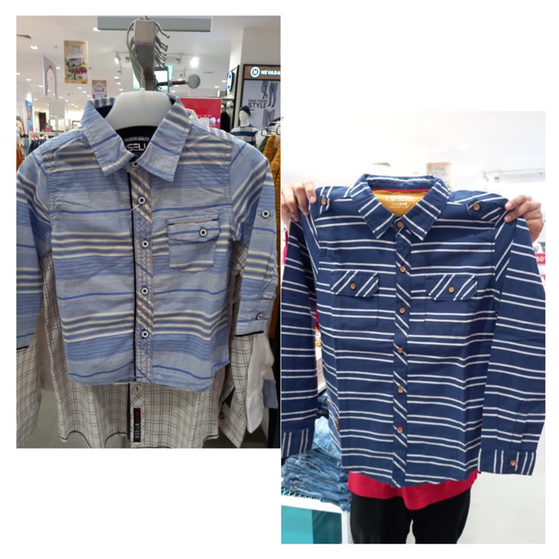 kemeja lengan panjang anak laki-laki (4th-14th)Osella kids