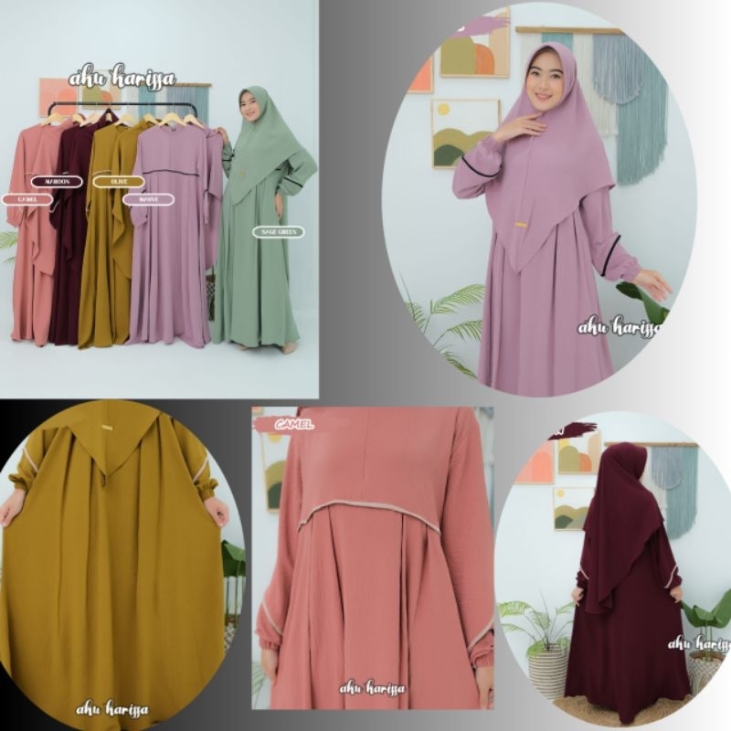 Azzahra Set Syar'i Original Aku Karissa Matt Cringkel Elegan Busui Terbaru 2023 Aku Karissa Azzahra 