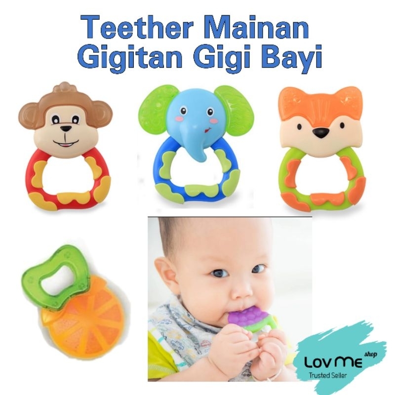 lov me❤ Baby Safe Teether easy grib Gigitan Bayi - menenangkan gigi bayi yang gatal tt001