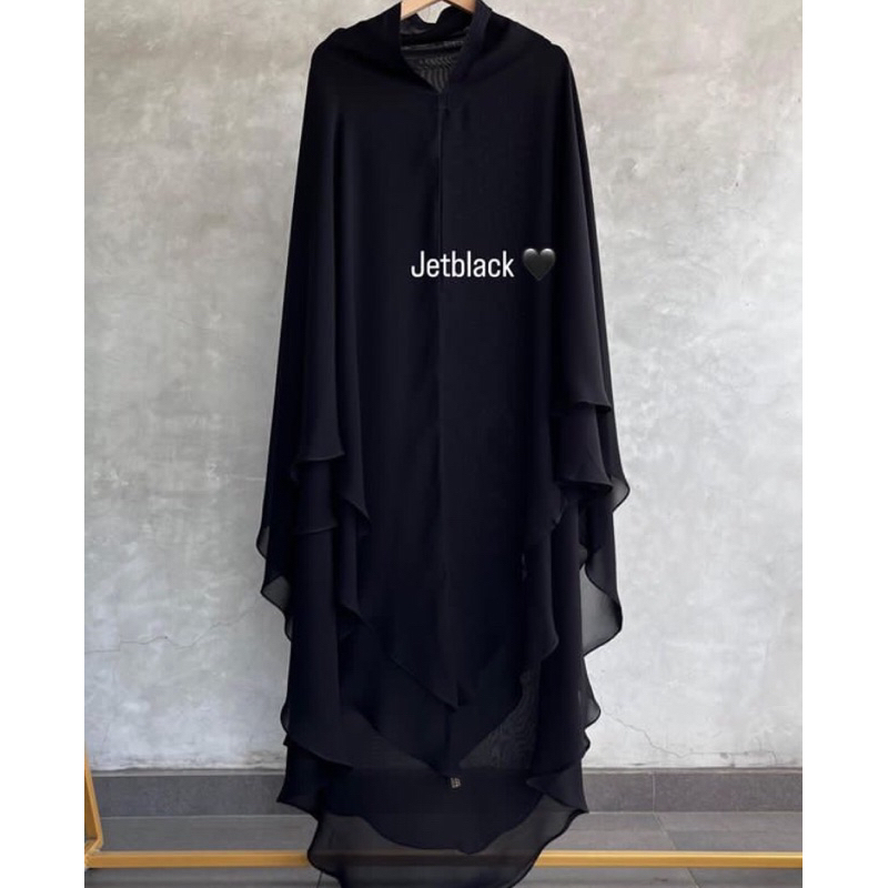 PL KHIMAR UMMARAH CHIFFON ARABESCHI SULTAN WARNA BLACK