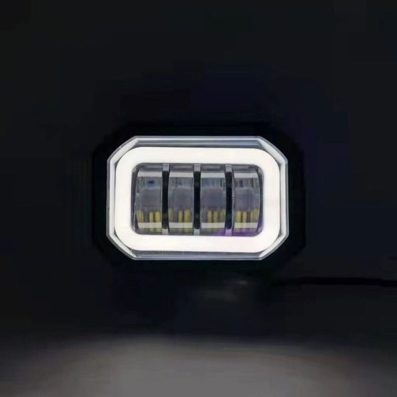 COD daymeker lampu angel CWL sorot 4lensa kotak 48volt led putih angel hawa biru dan putih super terang