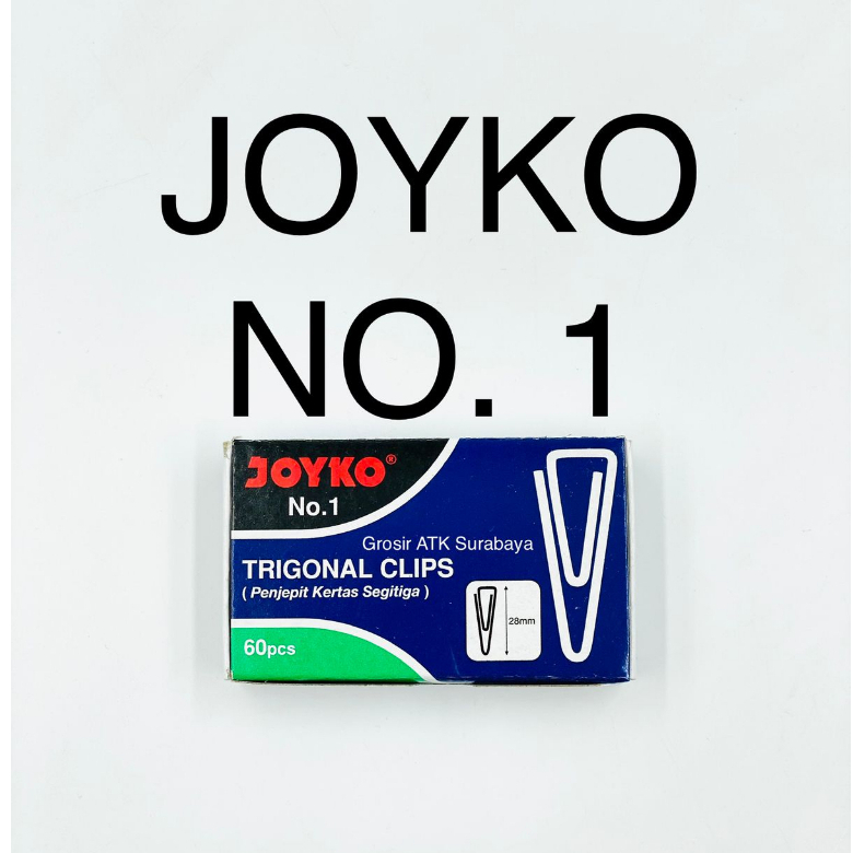

Paper Clip / Trigonal Clip Klip Penjepit Kertas Joyko No. 1 ( 28 mm )