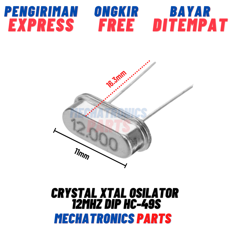 CRYSTAL XTAL OSCILLATOR OSILATOR 12MHZ DIP HC-49S