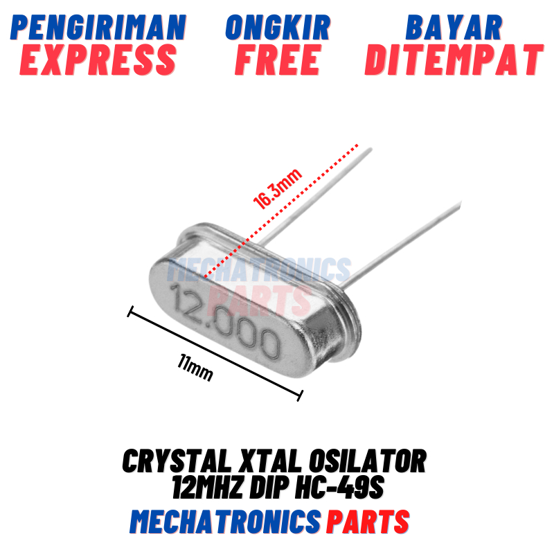 CRYSTAL XTAL OSCILLATOR OSILATOR 12MHZ DIP HC-49S