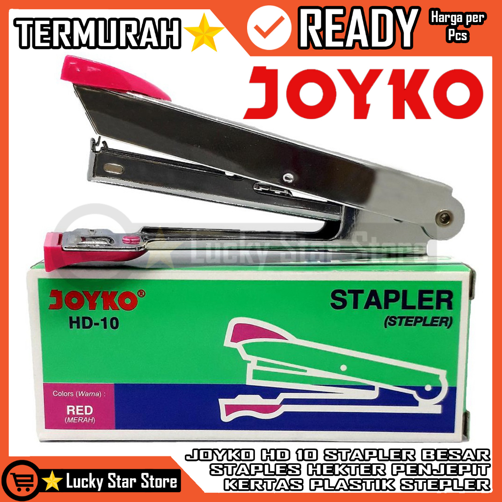 

STAPLER INDUK HEKTER JOYKO HD 10 STEPLER ALAT STAPLES JEPRETAN JETREKAN STEPLES TANGAN JOIKO STRAPLER HECTER KERTAS PLASTIK JEKREKAN CEKLEKAN PENGOKOT KOKOT PEMAUT NECIS SETEPLER SETEPLES JEPIT PENJEPIT BESAR NECIS