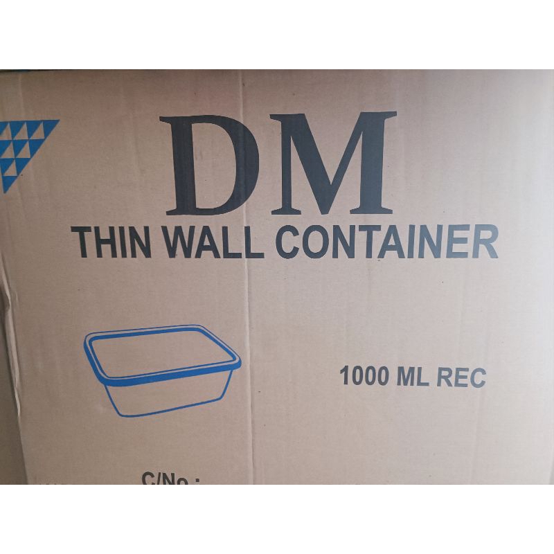Thinwall DM 1000ml rec murah / kotak makan panjang