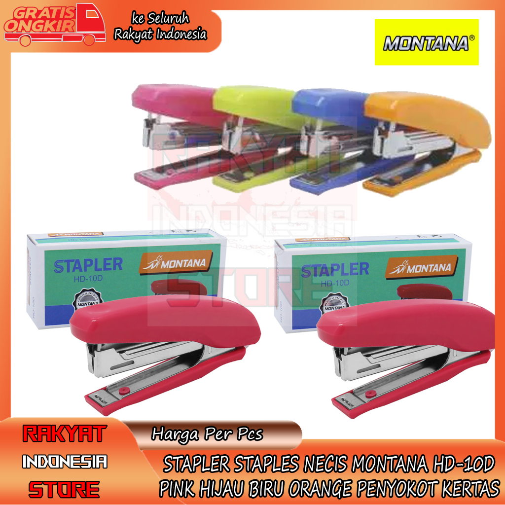 

NECIS STAPLER STAPLES MONTANA HD-10D JEPRETAN KERTAS KOKOT PERLENGKAPAN SEKOLAH BELAJAR ALAT TULIS KANTOR ATK ANAK SEKOLAHAN SARUNG WARNA MEMBUNGKUS MAKANAN CEKLEKAN PENGOKOT JEKREKAN HAAKJE PAPER BERKAS DOKUMEN SURAT PLASTIK WADAH MIKA