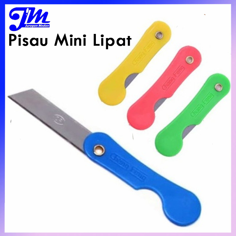 

[Ready Stock] Pisau Cutter Lipat Mini Warna Warni Silet Gagang Perlengkapan Foldable Knife Pembuka Paket Kater Plastik Alat Pemotong Kertas