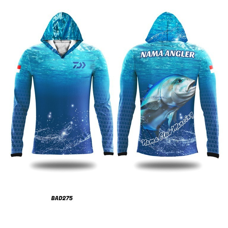 Kaos Jersey Mancing Mania Casting Toman Gabus Motif Camo Hunting Tudung Printing Custom BAD275