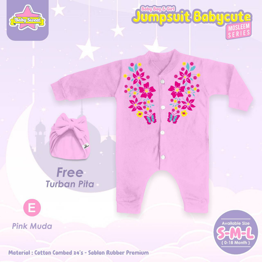 Jumpsuit baby gril an boy Baby cute Moslem by Babysweet