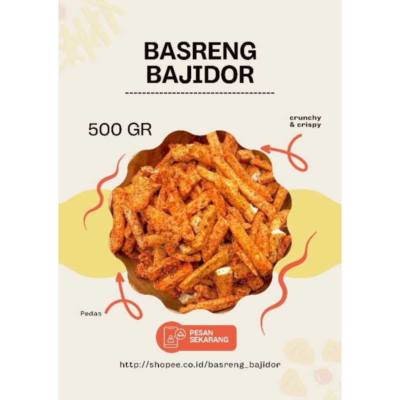 

BASRENG BAJIDOR PEDAS DAUN JERUK 500gr