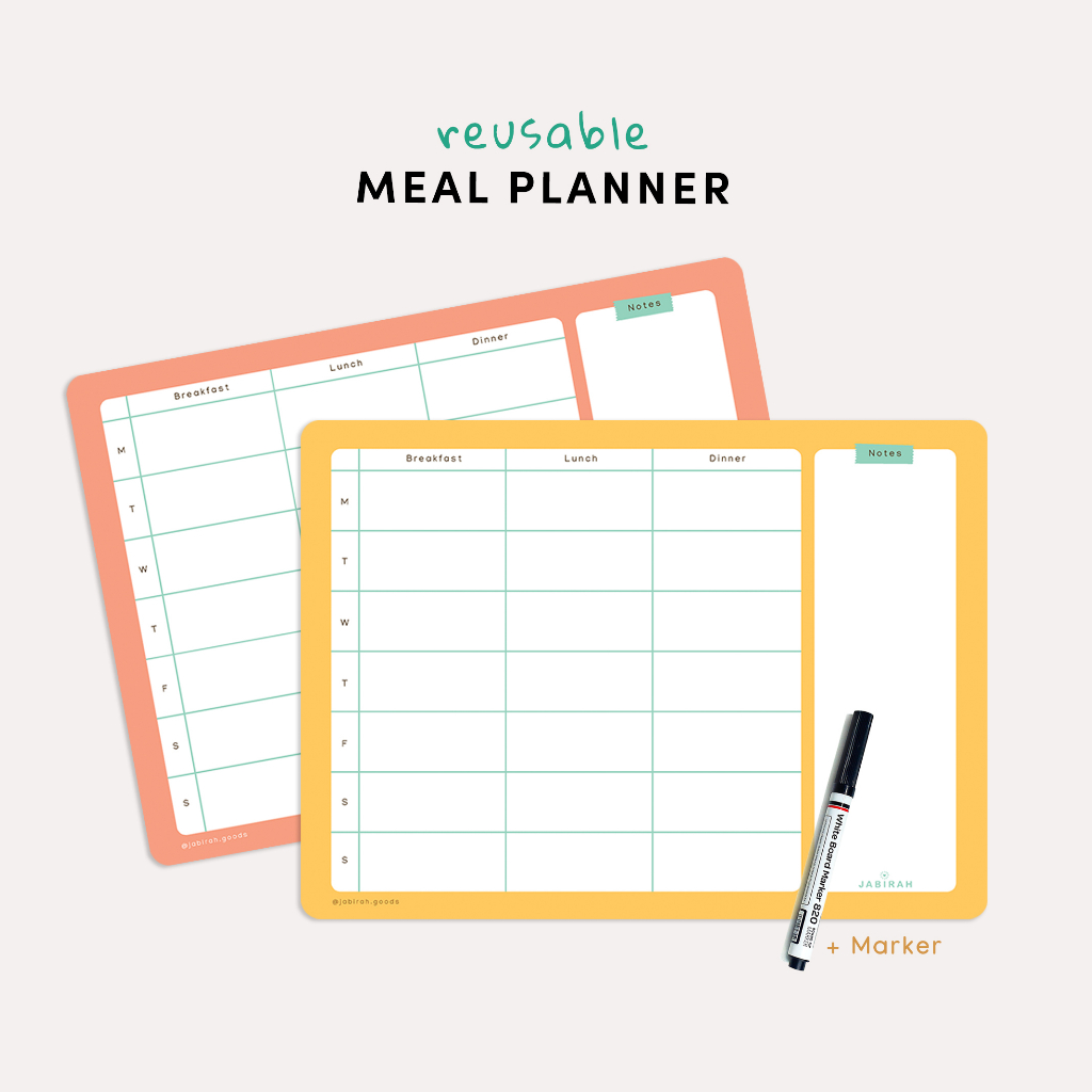 

Reusable Meal Planner / Jabirah