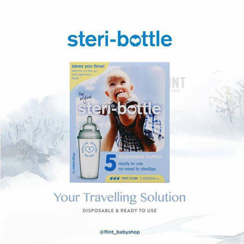 Steri bottle botol susu baby anti colic bocor microwave approved disposable bottle murah promo