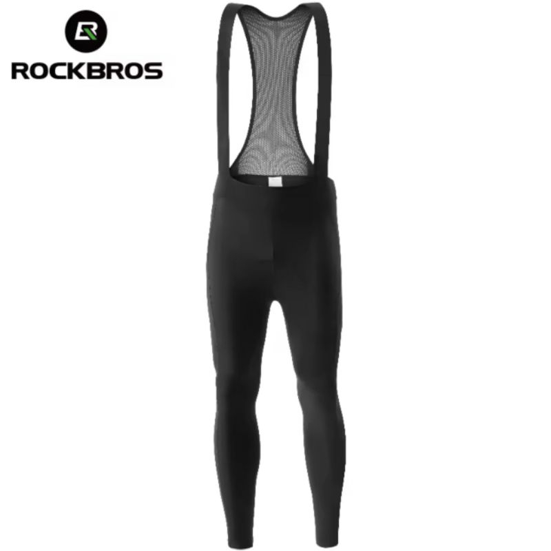 ROCKBROS RK1011B 2XL Size Celana Bib Panjang Sepeda Padding Gel Roadbike Ketat Olahraga Bawahan RK10